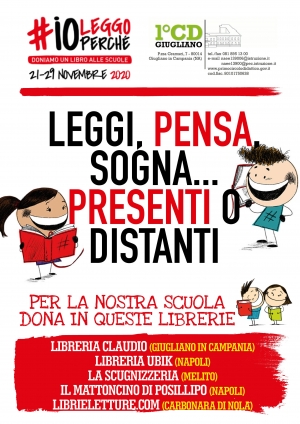 #ioleggoperchè: &quot;Leggi, pensa, sogna....presenti distanti&quot; 21-29 Novembre 2020